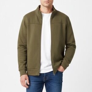 American Giant Men's Moto Full Zip Mock Neck Jacket Size M Made in USA